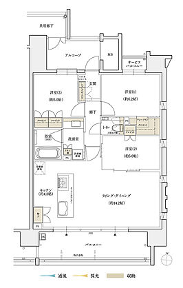 シエリア久屋大通公園 間取り D
