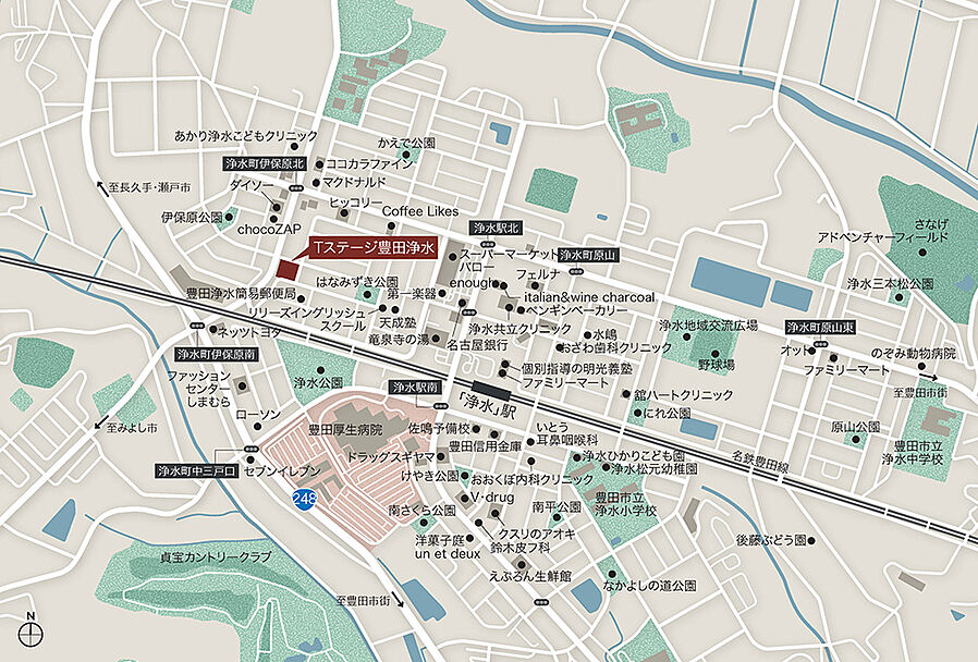 Tステージ豊田浄水：案内図