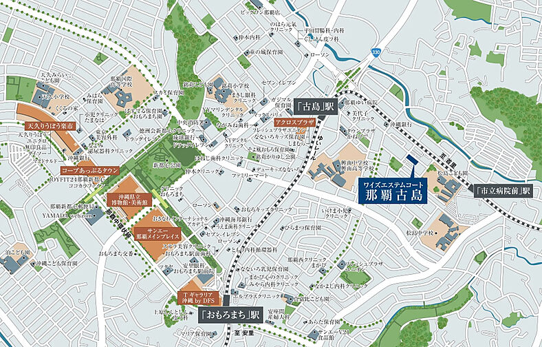 ワイズエステムコート那覇古島 現地案内図