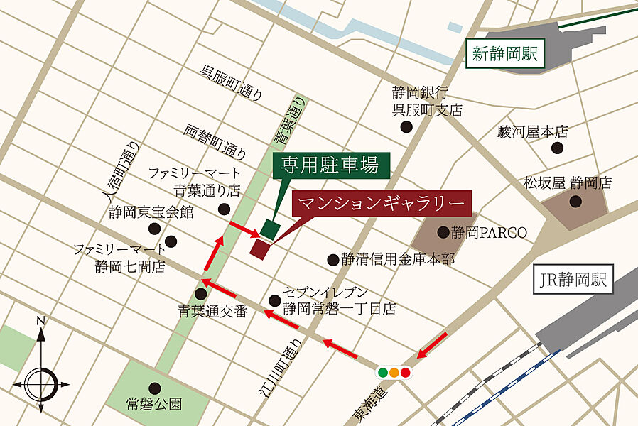 エンブル・パーク＆レジデンス駿河池田：モデルルーム地図