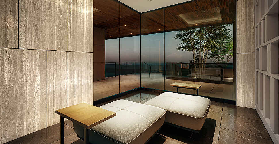 トラスト白木原レジデンス ラウンジ完成予想CG