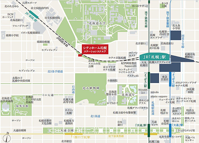 シティホーム札幌ステーションスクエア 現地案内図