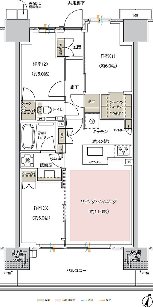 アネシア南六郷 間取り C2