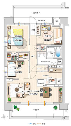 プレサンス ロジェ 上前津駅前 THE RESIDENCE 間取り K【MENU1】
