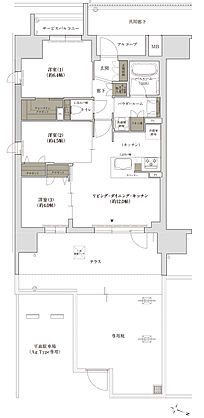 ソルプレサンス 三国レジデンス 間取り Ag