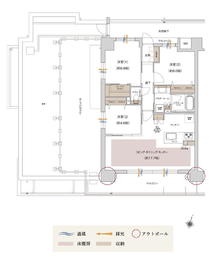 プレサンス ロジェ 岡山番町 間取り Fr