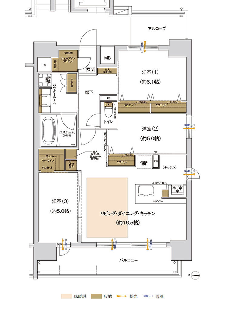 プレサンス レイズ 桜山WEST・プレサンス レイズ 桜山EAST 間取り 【EAST】D【menu3】