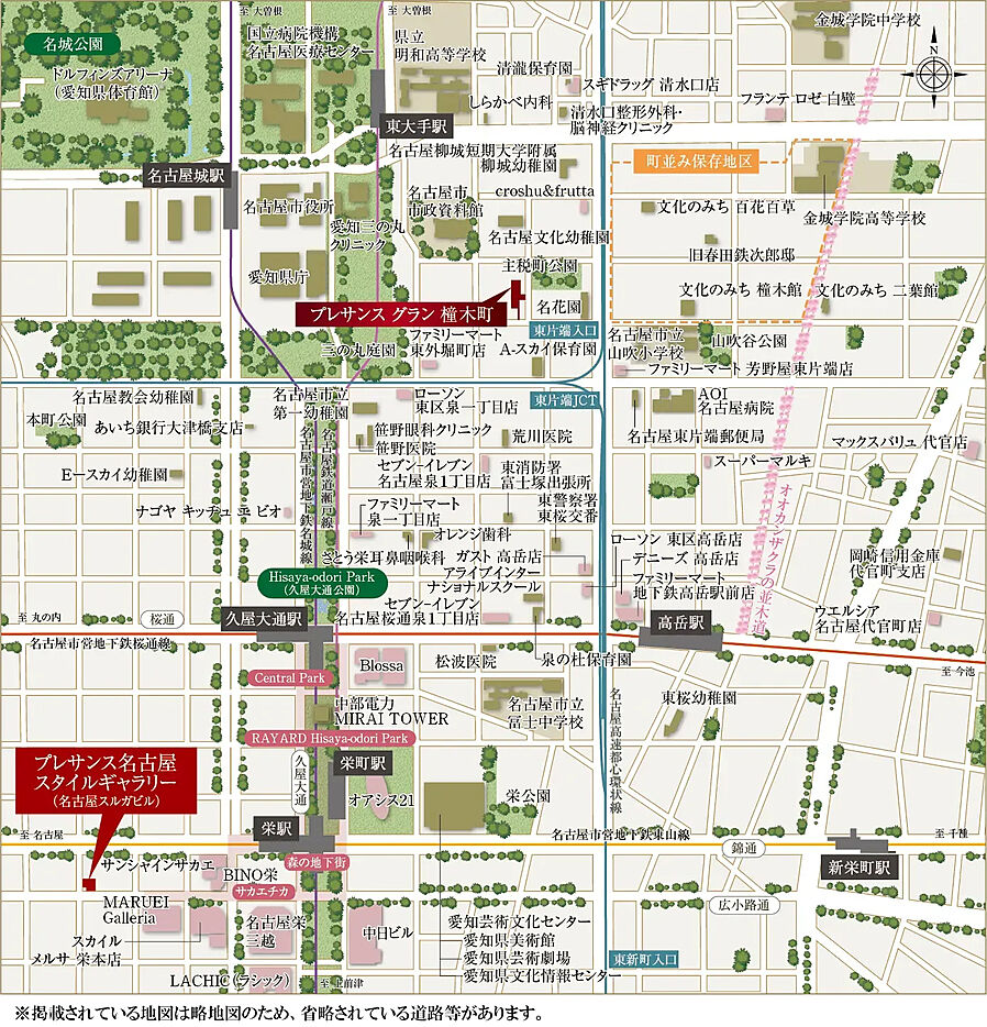プレサンス グラン 橦木町：案内図