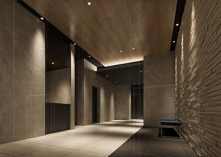 プレサンス ロジェ 銀山町 CENTIA エントランスホール完成予想図