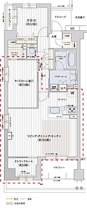 プレサンス ロジェ 京都御所西 桜雅邸 間取り J【メニュープラン2】