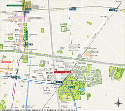 プレサンス レイズ 鶴舞公園 現地案内図