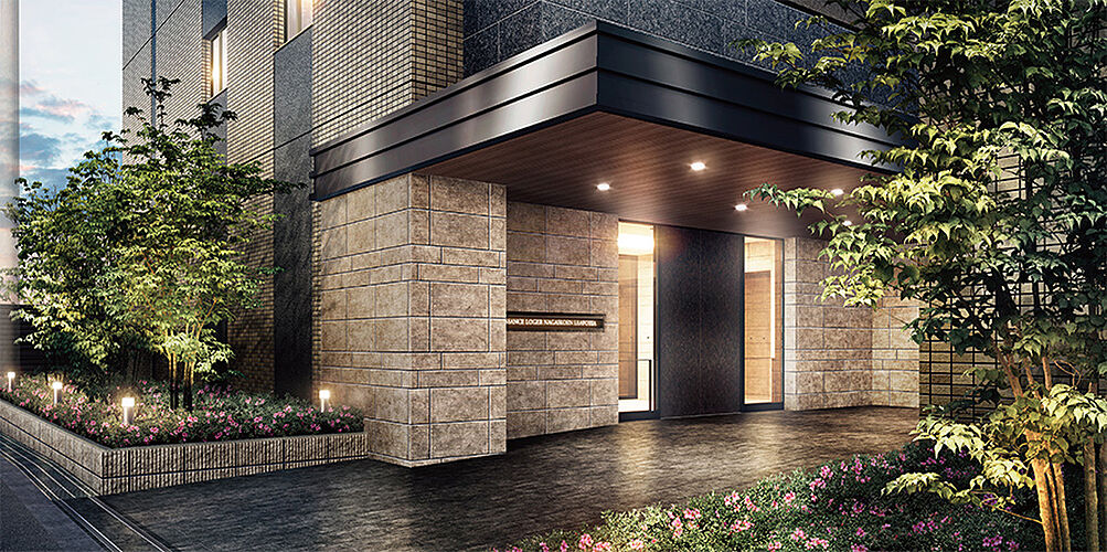 プレサンス ロジェ 長居公園リーフォリア エントランスアプローチ完成予想図