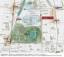 プレサンス ロジェ 長居公園リーフォリア 現地案内図
