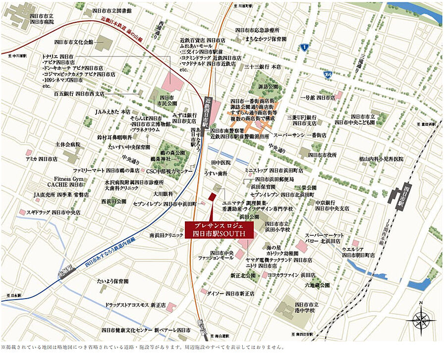 プレサンス ロジェ 四日市駅SOUTH：案内図