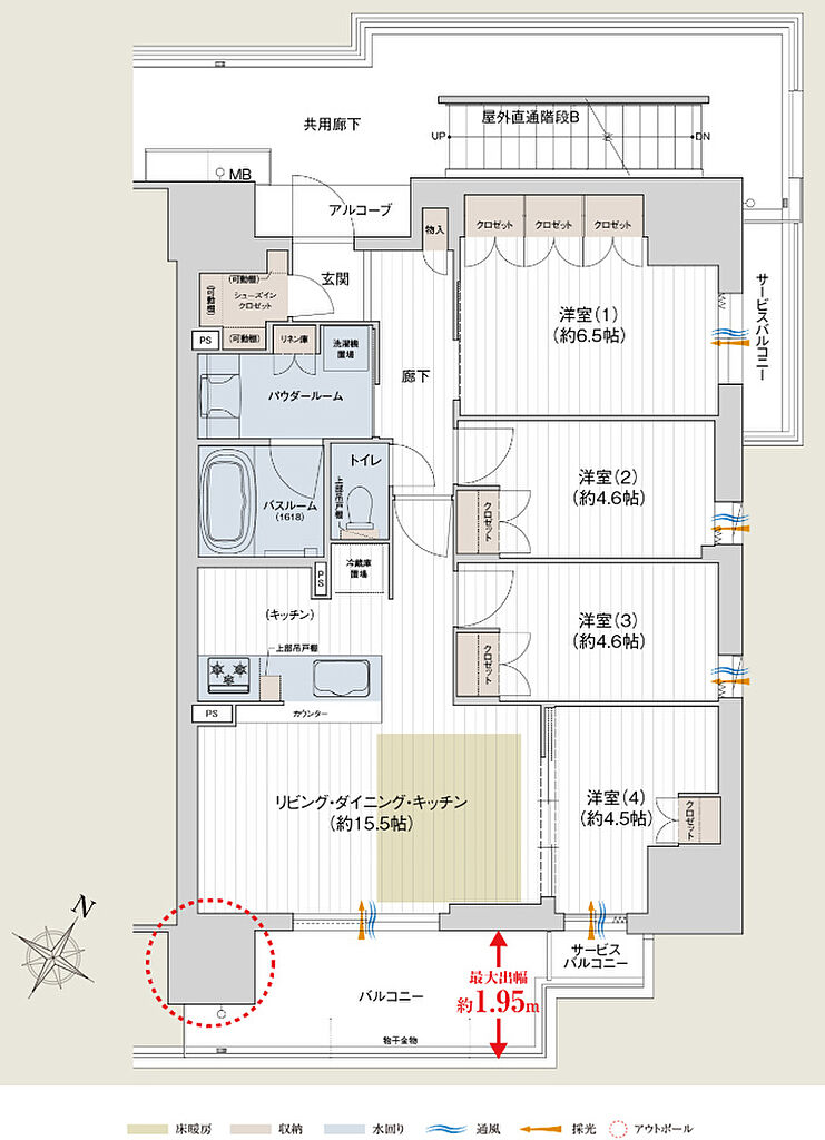 プレサンス ロジェ 四日市駅SOUTH 間取り F