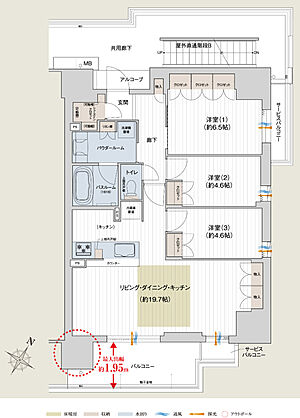 プレサンス ロジェ 四日市駅SOUTH 間取り F【MENU1】