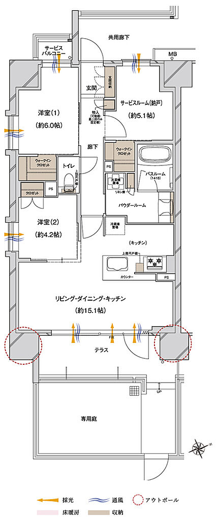 プレサンス ロジェ 城北公園 間取り Fg