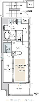 プレサンス ロジェ 福島海老江シティパークス 間取り A