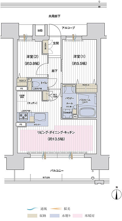 タイプ:【喜連瓜破 グランドウエスト】E