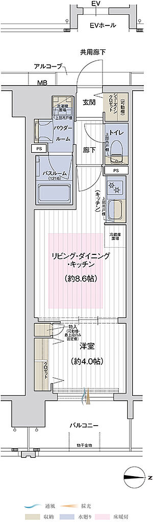プレサンス ロジェ 喜連瓜破グランドウエスト ／  プレサンス ロジェ 喜連ミッドテラス 間取り 【喜連 ミッドテラス】D