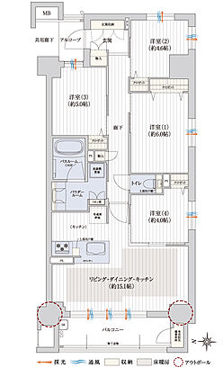 プレサンス ロジェ 西宮セントラル・プレイス 間取り G