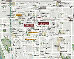 プレサンス 京都西院ツインレジデンスプロジェクト 現地案内図