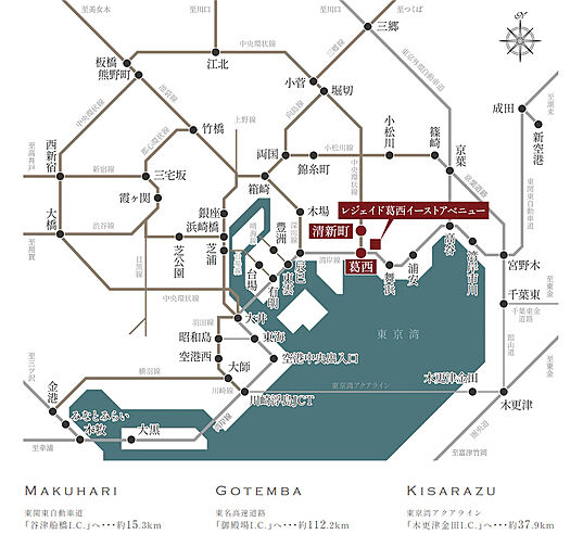 レ・ジェイド葛西イーストアベニュー アクセス図