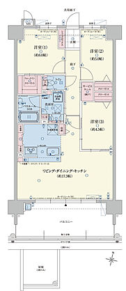 アメイズ新飯塚駅前ガーデンプレミアム 間取り D