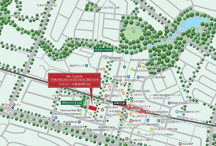 ミオカステーロ横濱仲町台II 現地案内図