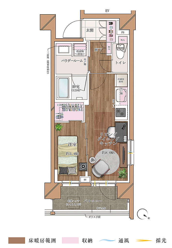 ヴァースクレイシアIDZ千葉 間取り 【先着順】D