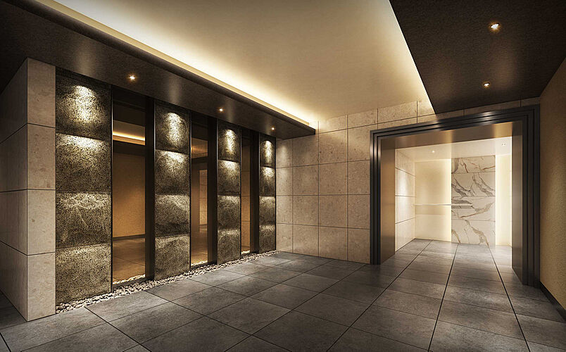 オープンレジデンシア星ヶ丘 エントランスホール完成予想CG