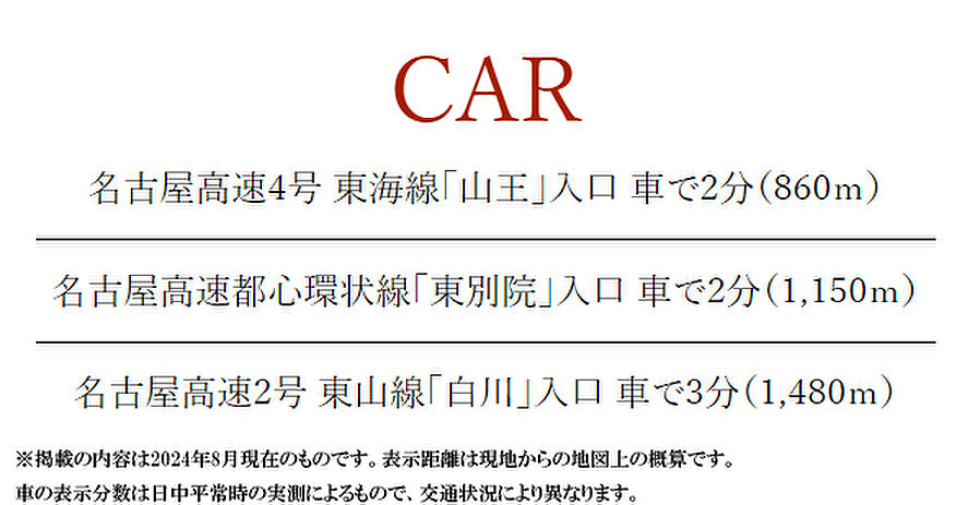 オープンレジデンシア名古屋グランデ：交通図