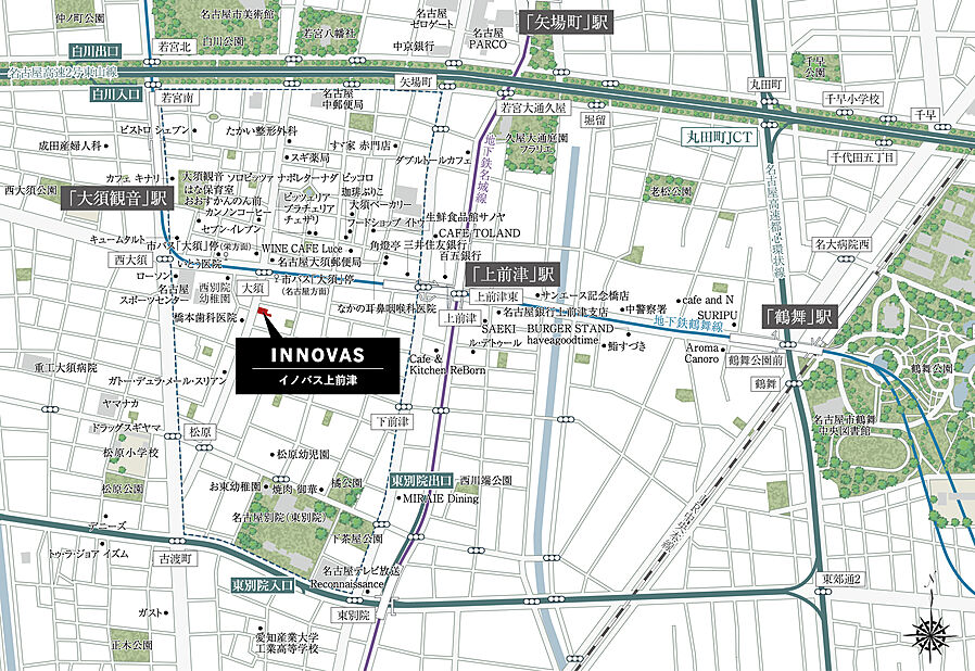 イノバス上前津：案内図