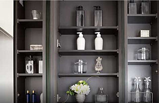 イノバス赤池 鏡裏収納付き三面鏡