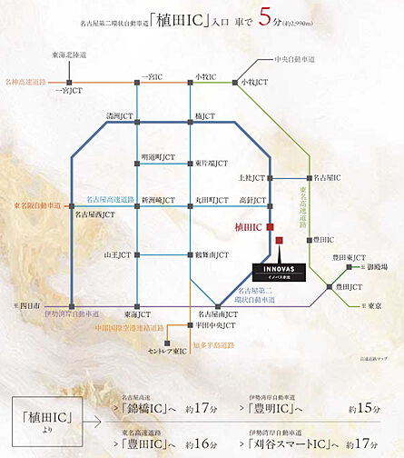 イノバス赤池 アクセス図