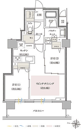 ファインシティ札幌苗穂 間取り B