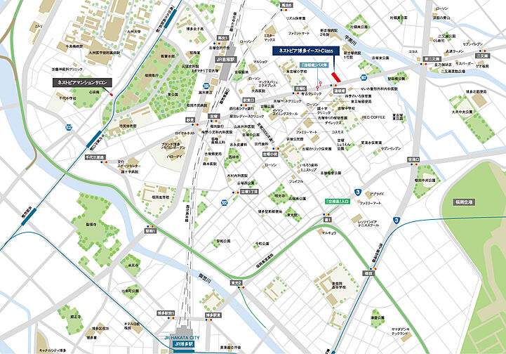 ネストピア博多イーストClass 現地案内図