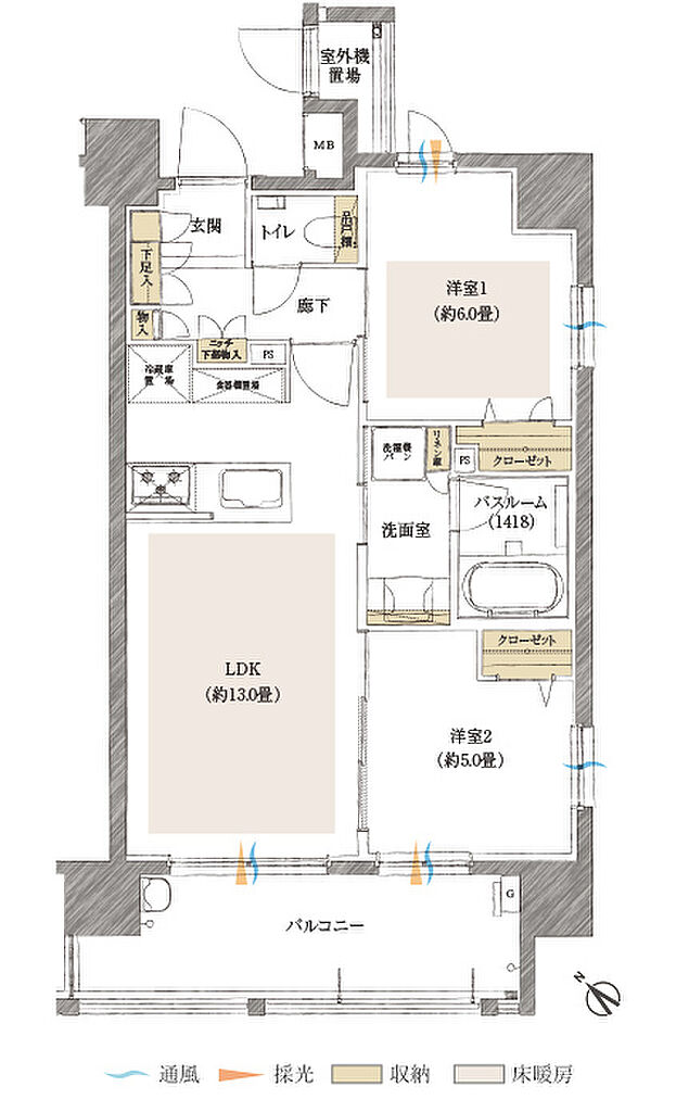 イノバス博多天神プロジェクト（イノバス博多神屋／イノバス博多呉服） 間取り 【博多神屋】D