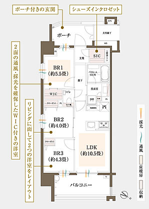 イノバス六本松 間取り C