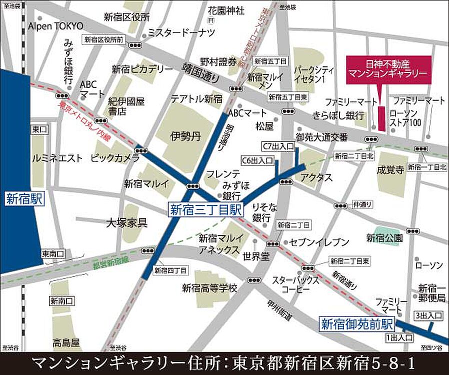 パレステージ北千住II：モデルルーム地図