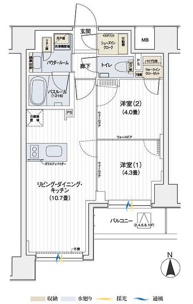 パレステージ北千住II 間取り F