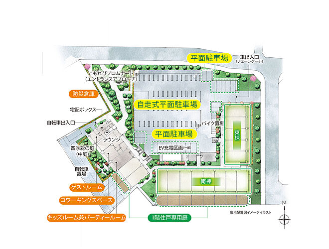 シャリエ大津膳所 敷地配置図