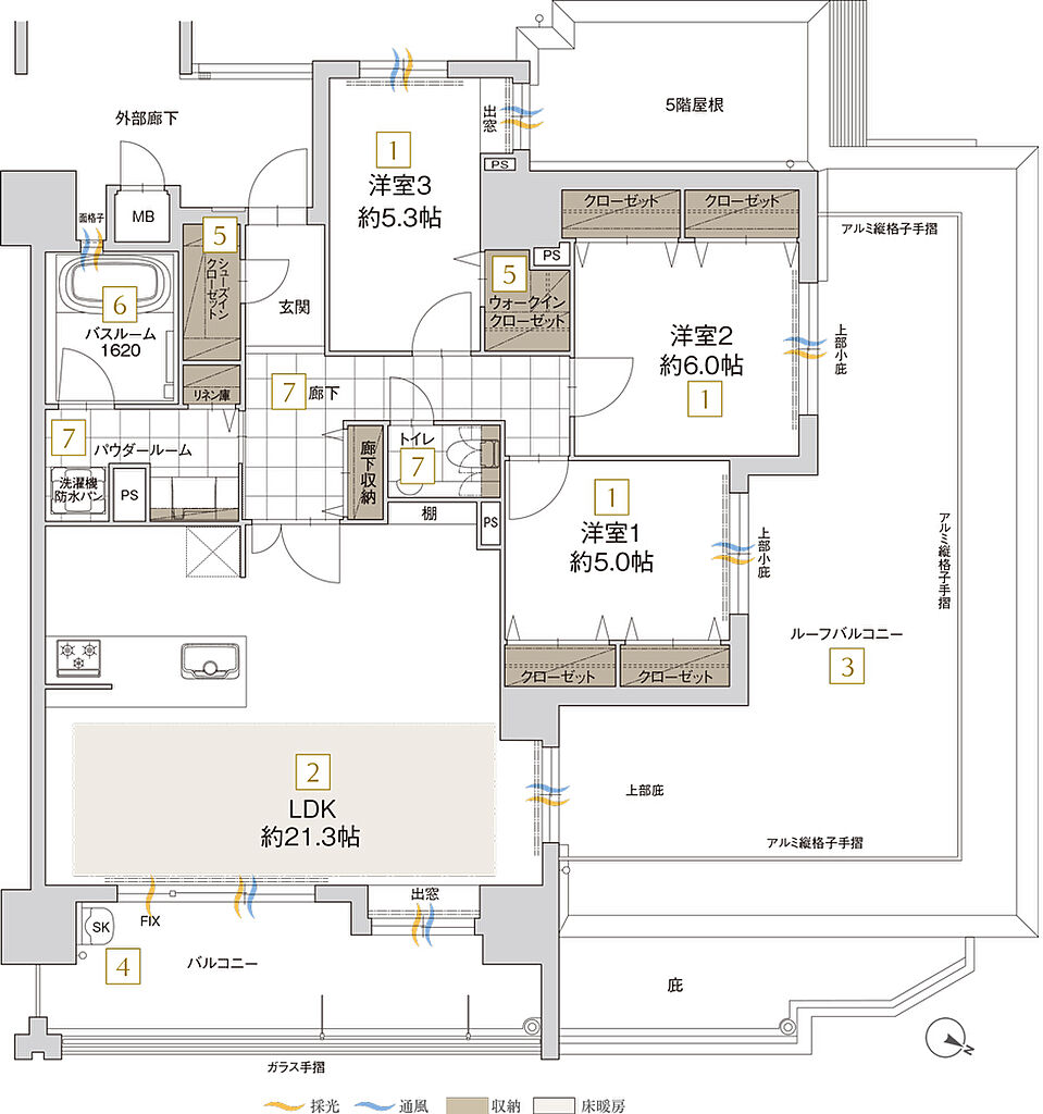 アクタス博多グランミライ プレミアム 間取り Kr【メニュープラン2】