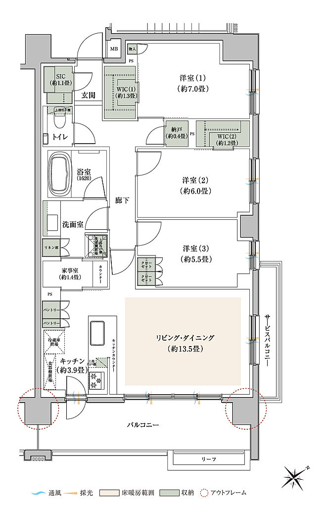 プライム横浜 間取り H-A1