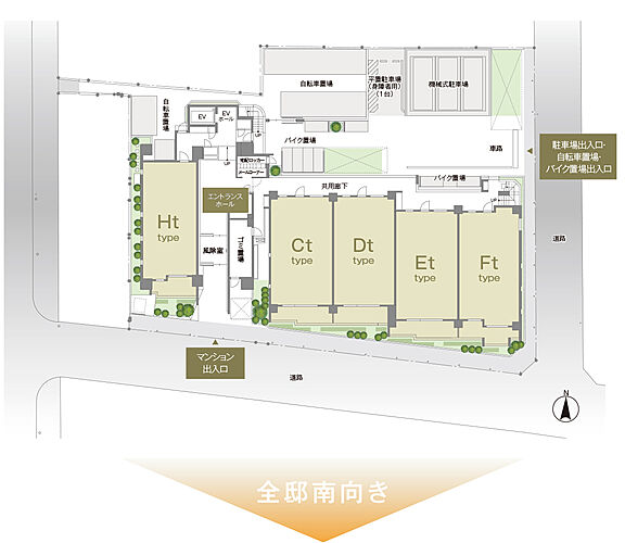 オーベル三鷹 敷地配置図