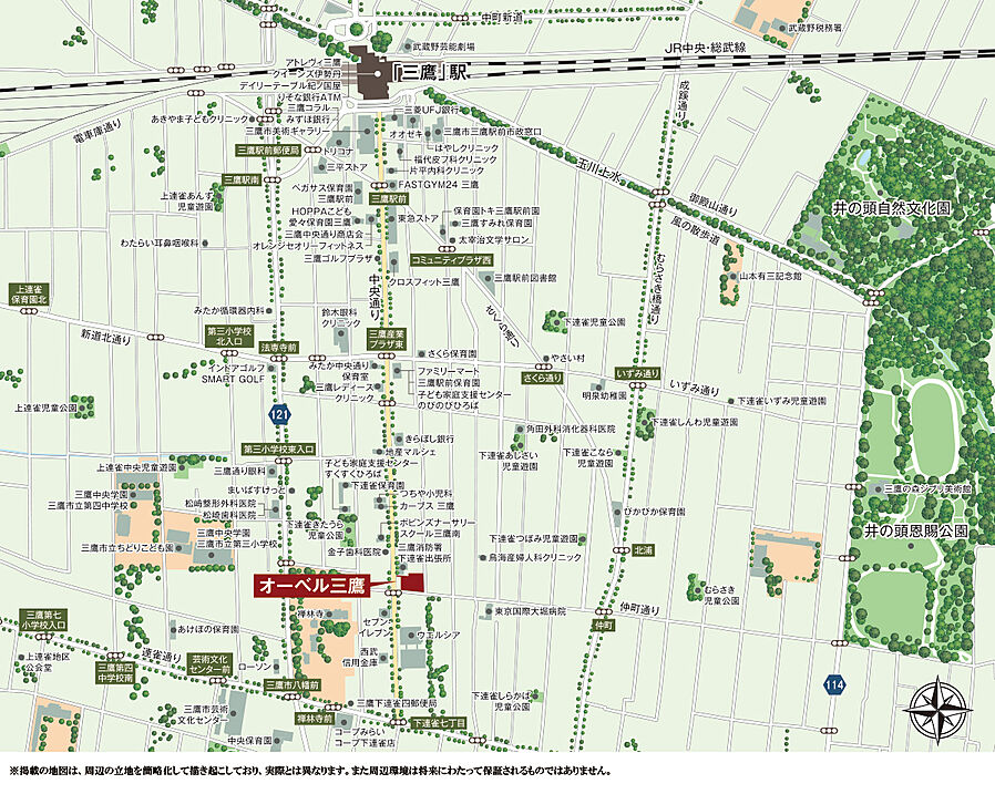 オーベル三鷹：案内図