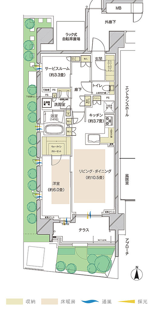 オーベル三鷹 間取り Ht