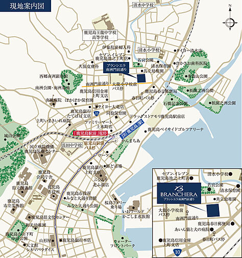 ブランシエラ南洲門前通り 現地案内図