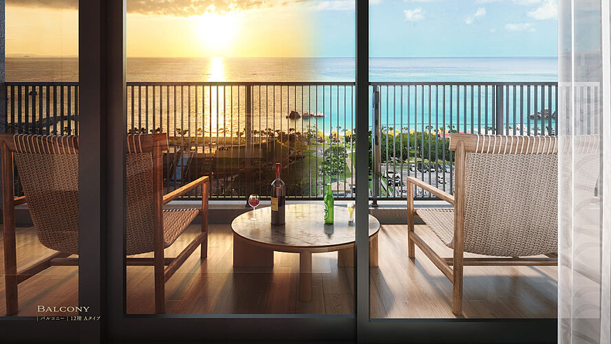 ブランシエラ北谷アラハビーチ バルコニー完成予想CG