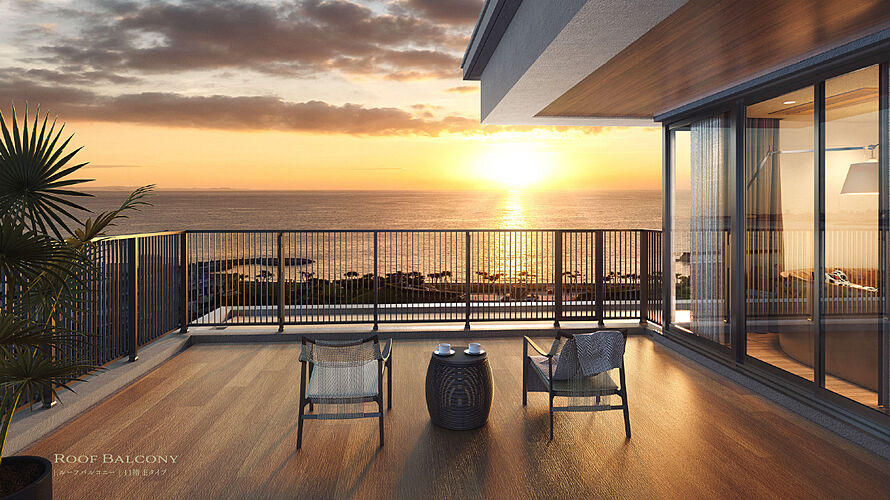 ブランシエラ北谷アラハビーチ ルーフバルコニー完成予想CG